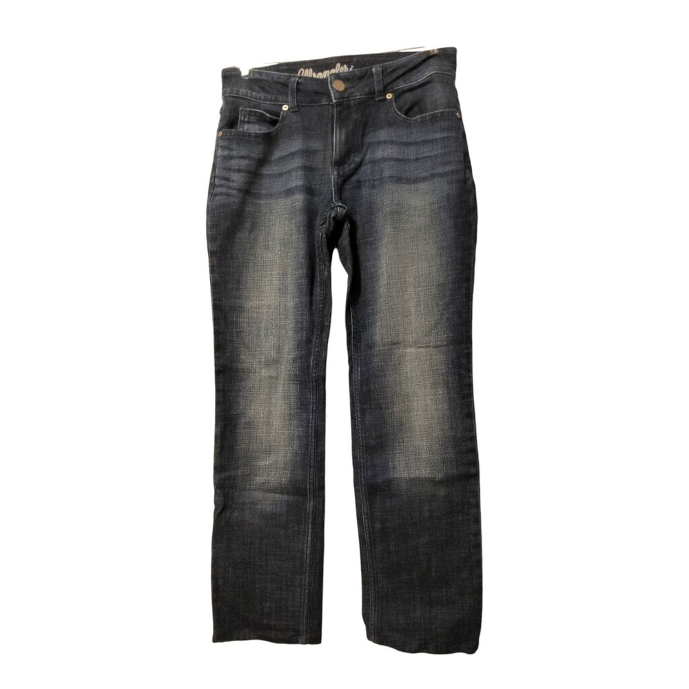 Wrangler Straight Leg Jeans 3 X 34 Dark Indigo Denim